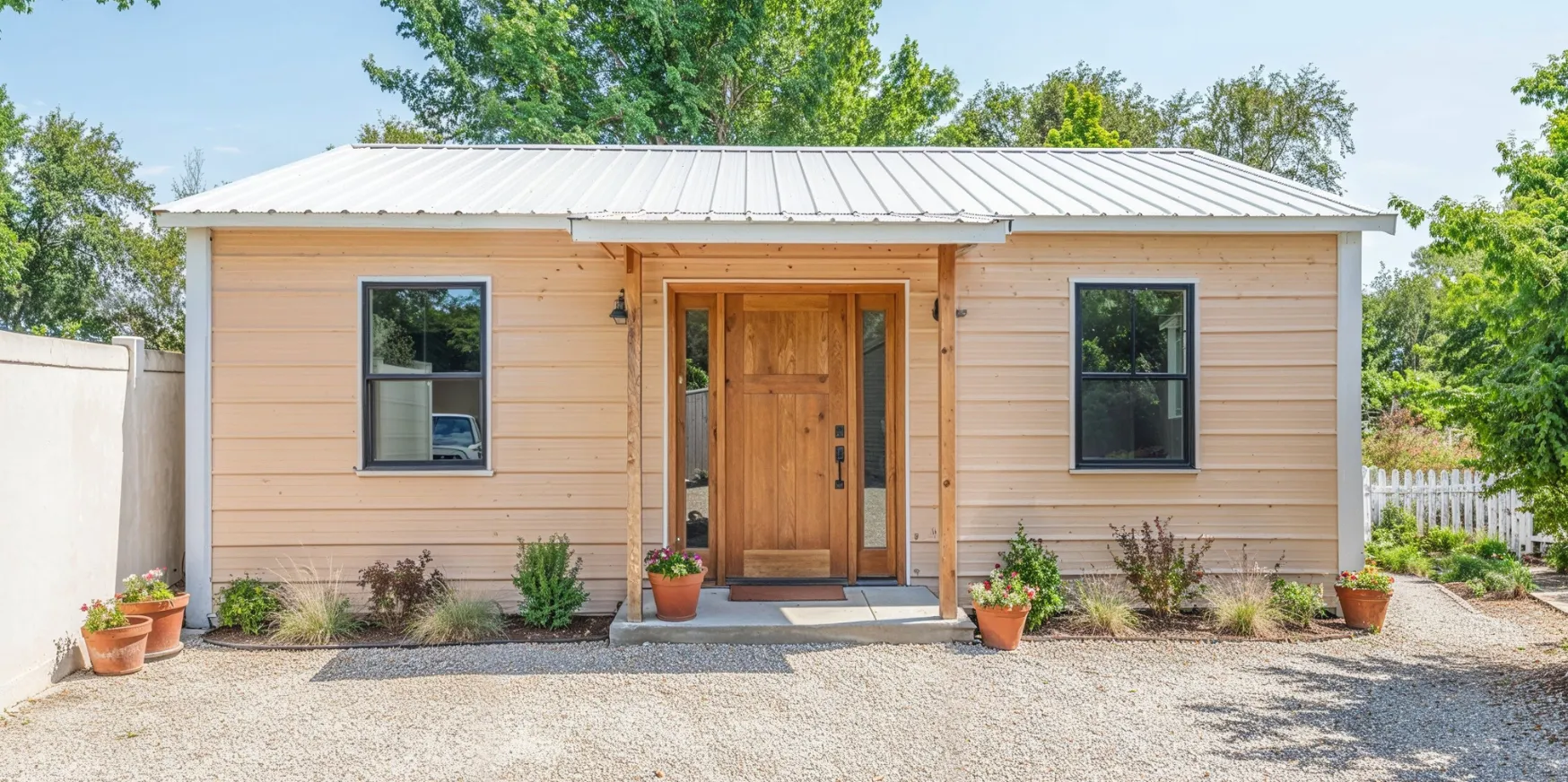ADU builders in Los Angeles constructing a modern backyard accessory dwelling unit