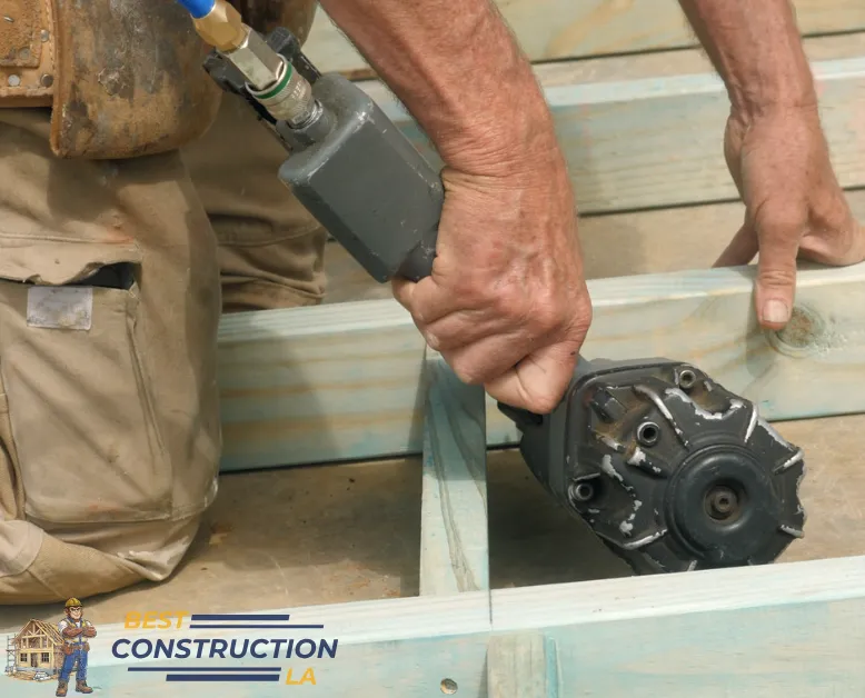 General contractor overseeing construction project in Los Angeles with active job site management